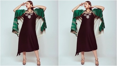 Huma took to Instagram recently to share pictures from her latest photoshoot. The star captioned the post, "Huma meaning Mythical Bird of Paradise." She chose a simple slip dress and paired it with the most unique wrap jacket for the pictures. (Instagram/@iamhumaq) Huma took to Instagram recently to share pictures from her latest photoshoot. The star captioned the post, "Huma meaning Mythical Bird of Paradise." She chose a simple slip dress and paired it with the most unique wrap jacket for the pictures. (Instagram/@iamhumaq)