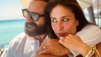 Kareena Kapoor and Saif Ali Khan at their recent vacation. Kareena Kapoor and Saif Ali Khan at their recent vacation.