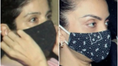 Maheep Kapoor and Seema Khan spotted outside Mannat.