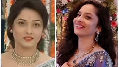 Ankita Lokhande unearthed a sari she wore on-screen in 2014. Ankita Lokhande unearthed a sari she wore on-screen in 2014.