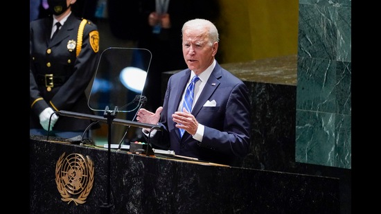 President Joe Biden at the 76th Session of the United Nations General Assembly, Sept. 21, 2021, New York (AP)