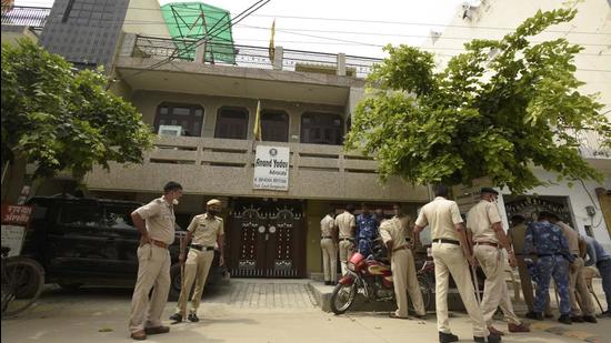 The accused allegedly killed his daughter-in-law and three of a tenant’s family in a murder spree on August 23, at their residence in Rajendra Park, following which he was produced in court and lodged in Bhondsi jail. (HT Archive) The accused allegedly killed his daughter-in-law and three of a tenant’s family in a murder spree on August 23, at their residence in Rajendra Park, following which he was produced in court and lodged in Bhondsi jail. (HT Archive)