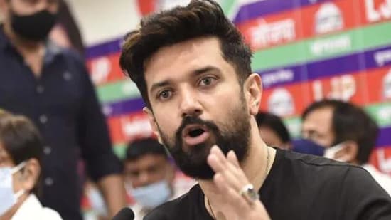 Chirag Paswan, the son of late LJP supremo Ram Vilas Paswan, was ousted from the party by his uncle Paras (HT PHOTO)(HT_PRINT)