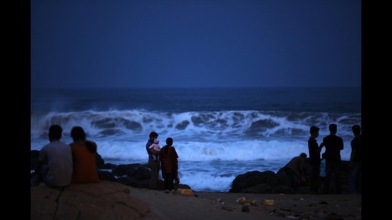 A view of Rushikonda Beach in Visakhapatnam. (Hindustan Times) A view of Rushikonda Beach in Visakhapatnam. (Hindustan Times)