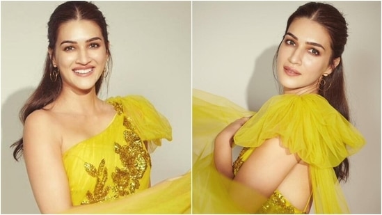 Kriti Sanon sizzles and sparkles in yellow one-shoulder tulle gown for new shoot(Instagram/@sukritigrover)