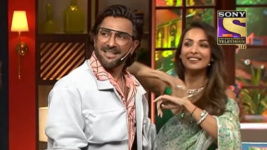 Terence Lewis and Malaika Arora on The Kapil Sharma Show.