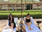 Masaba Gupta and Rhea Kapoor enjoying on a sunny day(Twitter)