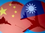 Chinese and Taiwanese national flags are displayed alongside military airplanes in this illustration. (REUTERS) Chinese and Taiwanese national flags are displayed alongside military airplanes in this illustration. (REUTERS)
