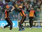 Sunrisers Hyderabad players celebrate 