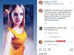 A screenshot of Hrithik Roshan's comment on Sussanne Khan's post. A screenshot of Hrithik Roshan's comment on Sussanne Khan's post.