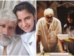 Vikram Bhatt with his wife Shwetambari Soni (L) and with his daughter Krishna. Vikram Bhatt with his wife Shwetambari Soni (L) and with his daughter Krishna.