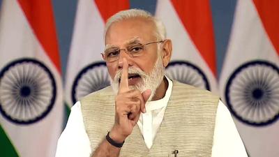 Prime Minister Narendra Modi addresses the launch of 'Svamitva scheme' in Madhya Pradesh on Wednesday. (ANI) Prime Minister Narendra Modi addresses the launch of 'Svamitva scheme' in Madhya Pradesh on Wednesday. (ANI)