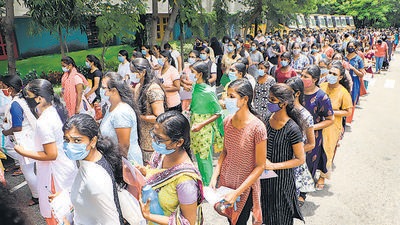 The Justice A K Rajan Committee report states that NEET favours privileged students and discriminates against students from rural and poor backgrounds, and thereby it is against the principles of social justice in Tamil Nadu. (PTI) The Justice A K Rajan Committee report states that NEET favours privileged students and discriminates against students from rural and poor backgrounds, and thereby it is against the principles of social justice in Tamil Nadu. (PTI)