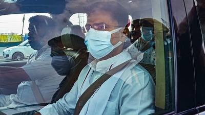 Sachin Pilot's motorcade was moving slowly as it was stopped at multiple places on the way by police personnel who searched the cars, said party sources. (PTI) Sachin Pilot's motorcade was moving slowly as it was stopped at multiple places on the way by police personnel who searched the cars, said party sources. (PTI)