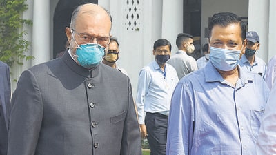Lieutenant Governor of Delhi Anil Baijal and Delhi chief minister Arvind Kejriwal. (HT Photo ) Lieutenant Governor of Delhi Anil Baijal and Delhi chief minister Arvind Kejriwal. (HT Photo )