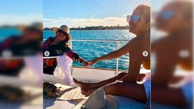 In this picture, Priyanka Chopra can be seen holding her mother Madhu Chopra's hand as they smile for the camera. (Instagram/@priyankachopra) In this picture, Priyanka Chopra can be seen holding her mother Madhu Chopra's hand as they smile for the camera. (Instagram/@priyankachopra)