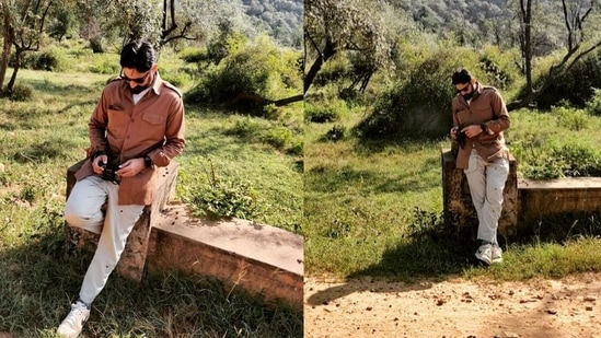 Karan Boolani spent his birthday exploring the woods. 