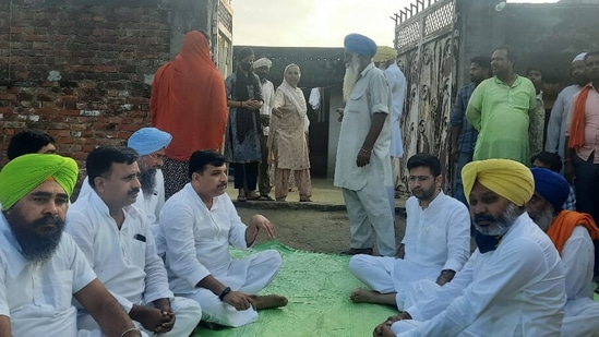 The AAP claimed that its leaders were arrested on Tuesday on their way to Lakhimpur Kheri to meet the families of the deceased. (Deepak Gupta/HT Photo)