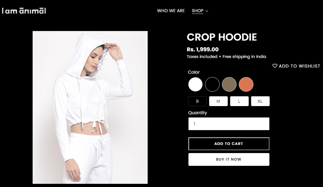 Sunny Leone's crop hoodie from I Am Animal(iamanimal.com)