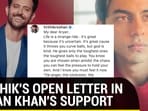 Hrithik's open letter in Aryan Khan's support