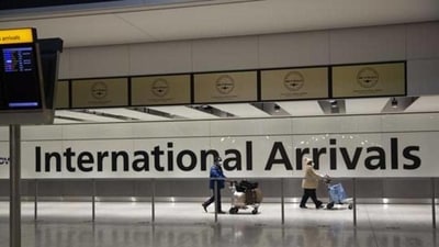 Indians arriving in the UK before October 11 must follow the “rules for people who are not fully vaccinated”, according to the new guidelines. (AP ) Indians arriving in the UK before October 11 must follow the “rules for people who are not fully vaccinated”, according to the new guidelines. (AP )