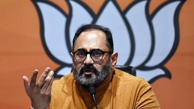 Rajeev Chandrasekhar credited the success of technology driven vaccination programme to the vision of Prime Minister Narendra Modi (ANI)