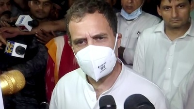 Congress leader Rahul Gandhi visited Lakhimpur Kheri on Wednesday. (ANI Photo) (ANI) Congress leader Rahul Gandhi visited Lakhimpur Kheri on Wednesday. (ANI Photo) (ANI)