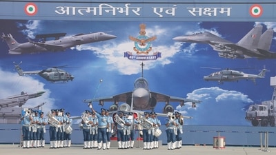 Full dress rehearsal of IAF Day parade (IAF Twitter) Full dress rehearsal of IAF Day parade (IAF Twitter)