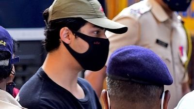 Aryan Khan was produced at the court for bail hearing on Thursday (AFP) Aryan Khan was produced at the court for bail hearing on Thursday (AFP)