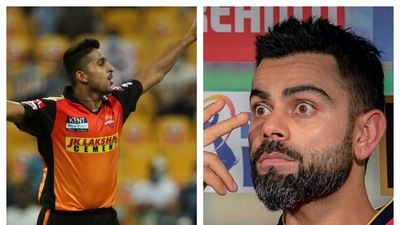 Umran Malik and Virat Kohli. (IPL)