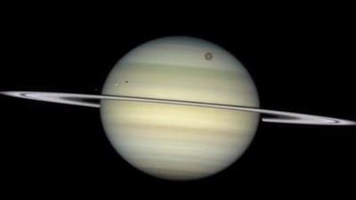 Nasa shares a visualisation video about parade of Saturn’s moons. (Instagram/@nasahubble)