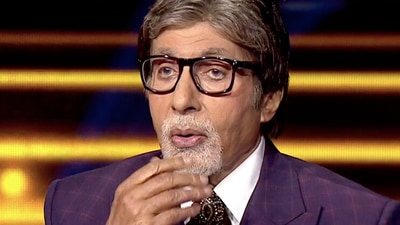 Amitabh Bachchan reacts after learning that his old bodyguard is in the audience. Amitabh Bachchan reacts after learning that his old bodyguard is in the audience.