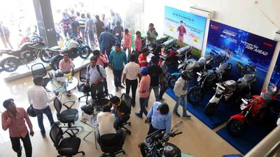 At a two-wheeler showroom. (HT File) At a two-wheeler showroom. (HT File)