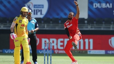 Chris Jordan claimed 2/20 dismissing Robin Uthappa and Ambati Rayudu. (IPL/Twitter) Chris Jordan claimed 2/20 dismissing Robin Uthappa and Ambati Rayudu. (IPL/Twitter)