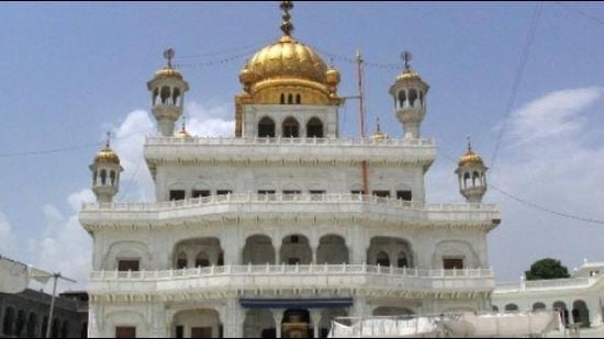 The Akal Takht building at the Golden Temple, the holiest Sikh shrine, in Amritsar.