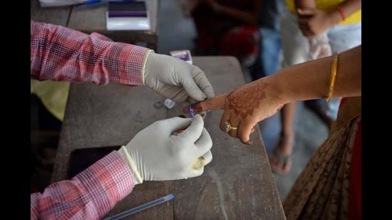 The Jat-dominated assembly seat, Ellenabad, fell vacant after INLD’s lone legislator Abhay Singh Chautala resigned in support of farmers protesting against Centre’s three farm laws on January 27. (AFP)
