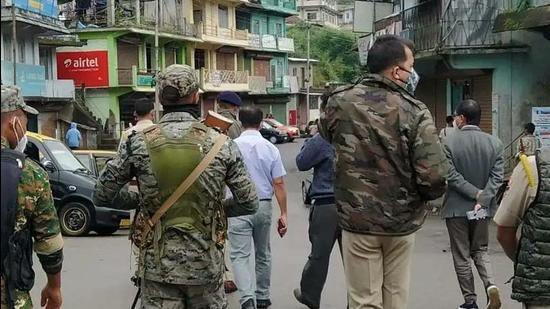 Ksankupar Kharkongor was picked up by Meghalaya police from Shillong civil hospital on charges of planting the explosive outside NNP office (Twitter/Meghalaya Police)