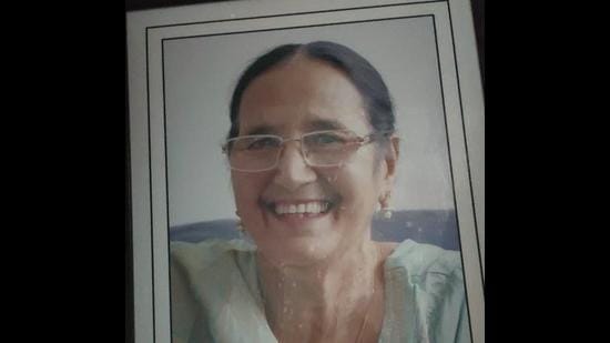 Kamaljeet Kaur. the elderly woman who murdered in Mohali. (HT)