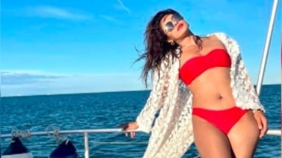 Priyanka Chopra poses on a boat.(Instagram/@priyankachopra)