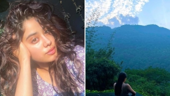 Janhvi Kapoor is on a spree of posting pictures from her recent vacation on Instagram. Her Instagram profile is replete with stunning pictures of herself in a picturesque location, amidst the greens and the hills. With the hills and the rivers in the backdrop, Janhvi posed for mesmerising pictures. She recently flew off to her getaway with friends and since then, we have been wondering about the location of her girls trip. But no more. On Thursday, Janhvi shared a photo dump on her Instagram and shared snippets from her trip to Rishikesh.(Instagram/@janhvikapoor)