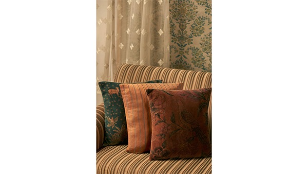 Sofa and Cushions from The Makhmal Collection and Curtains from The Soofah Collection Sofa and Cushions from The Makhmal Collection and Curtains from The Soofah Collection