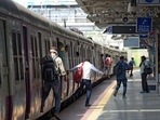 Commuters at Kurla railway station after Central Railways resumed local train services. (HT file)