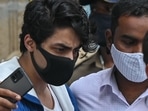 Aryan Khan was produced at the court on Friday for bail hearing in connection with the rave cruise party case. (AFP) Aryan Khan was produced at the court on Friday for bail hearing in connection with the rave cruise party case. (AFP)