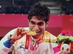 Pramod Bhagat defeated Great Britain’s Daniel Bethell to clinch the gold medal Pramod Bhagat defeated Great Britain’s Daniel Bethell to clinch the gold medal