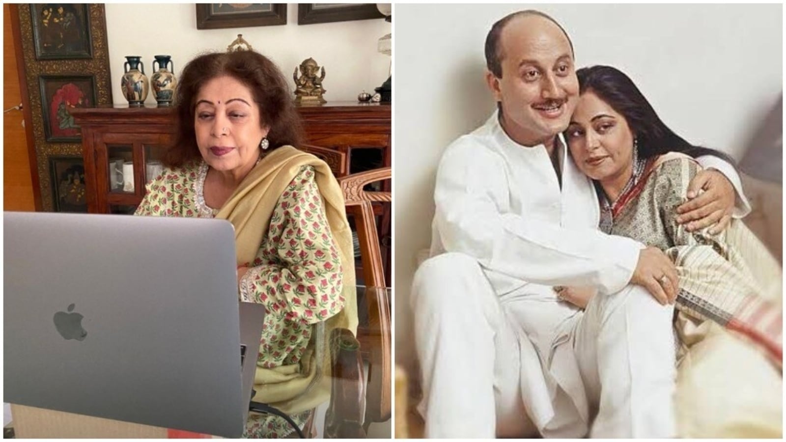 Anupam Kher cheers for wife Kirron Kher as she returns to work after cancer  diagnosis. See pic | Bollywood - Hindustan Times