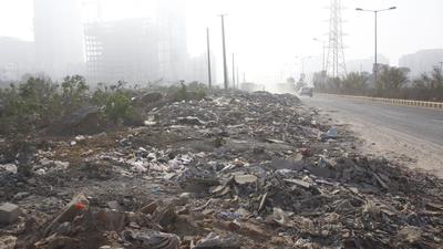 MCG officials said that waste has already been cleared from 20 of the unauthorised waste points, while the process of cleaning 14 more points is underway. (Yogendra Kumar/HT PHOTO) MCG officials said that waste has already been cleared from 20 of the unauthorised waste points, while the process of cleaning 14 more points is underway. (Yogendra Kumar/HT PHOTO)