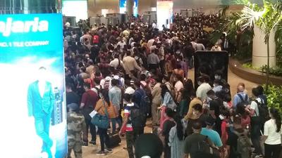 An airport official said it has become difficult to manage the passenger load from 6 am to 11 am daily. (HT photo) An airport official said it has become difficult to manage the passenger load from 6 am to 11 am daily. (HT photo)