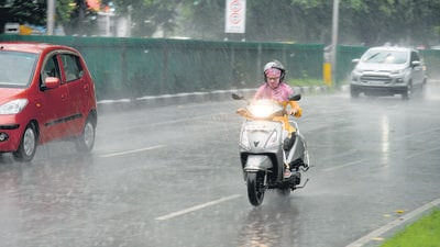 This year, Chandigarh received 600.2mm rain against a normal of 846.5mm, a deficit of 29%. (HT File Photo)