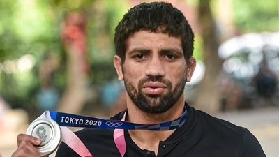 Tokyo Olympics silver medallist wrestler Ravi Dahiya. (PTI) (HT_PRINT) Tokyo Olympics silver medallist wrestler Ravi Dahiya. (PTI) (HT_PRINT)