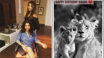 Zoya Akhtar shares a picture of a lioness and her cub as she wishes Gauri Khan on her birthday. Zoya Akhtar shares a picture of a lioness and her cub as she wishes Gauri Khan on her birthday.